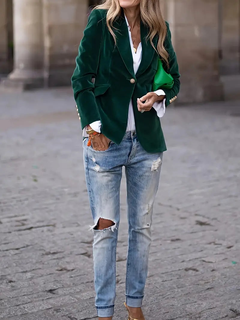 GIULISSA | BLAZER IN VELLUTO ELEGANTE