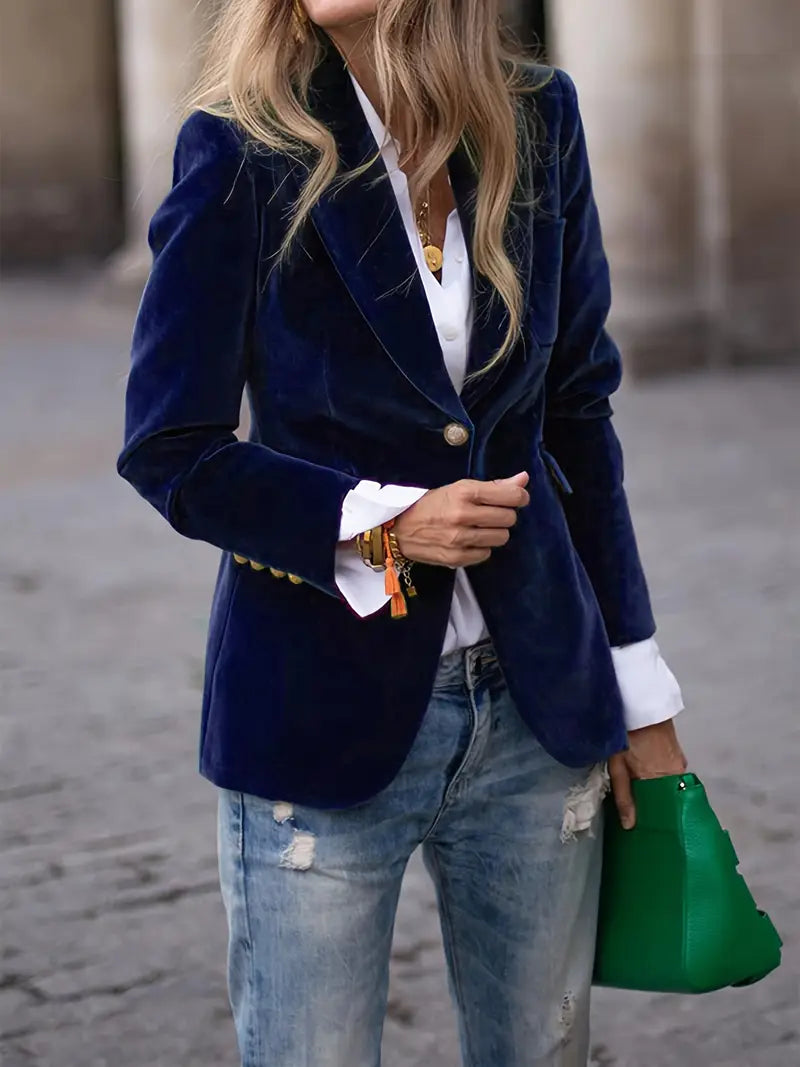 GIULISSA | BLAZER IN VELLUTO ELEGANTE