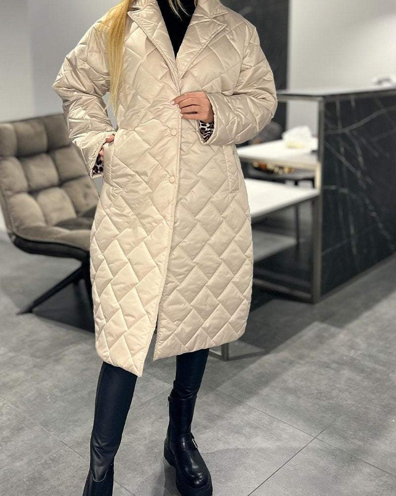 Daisy | Collo Relaxed Cappotto di Cotone di Media Lunghezza