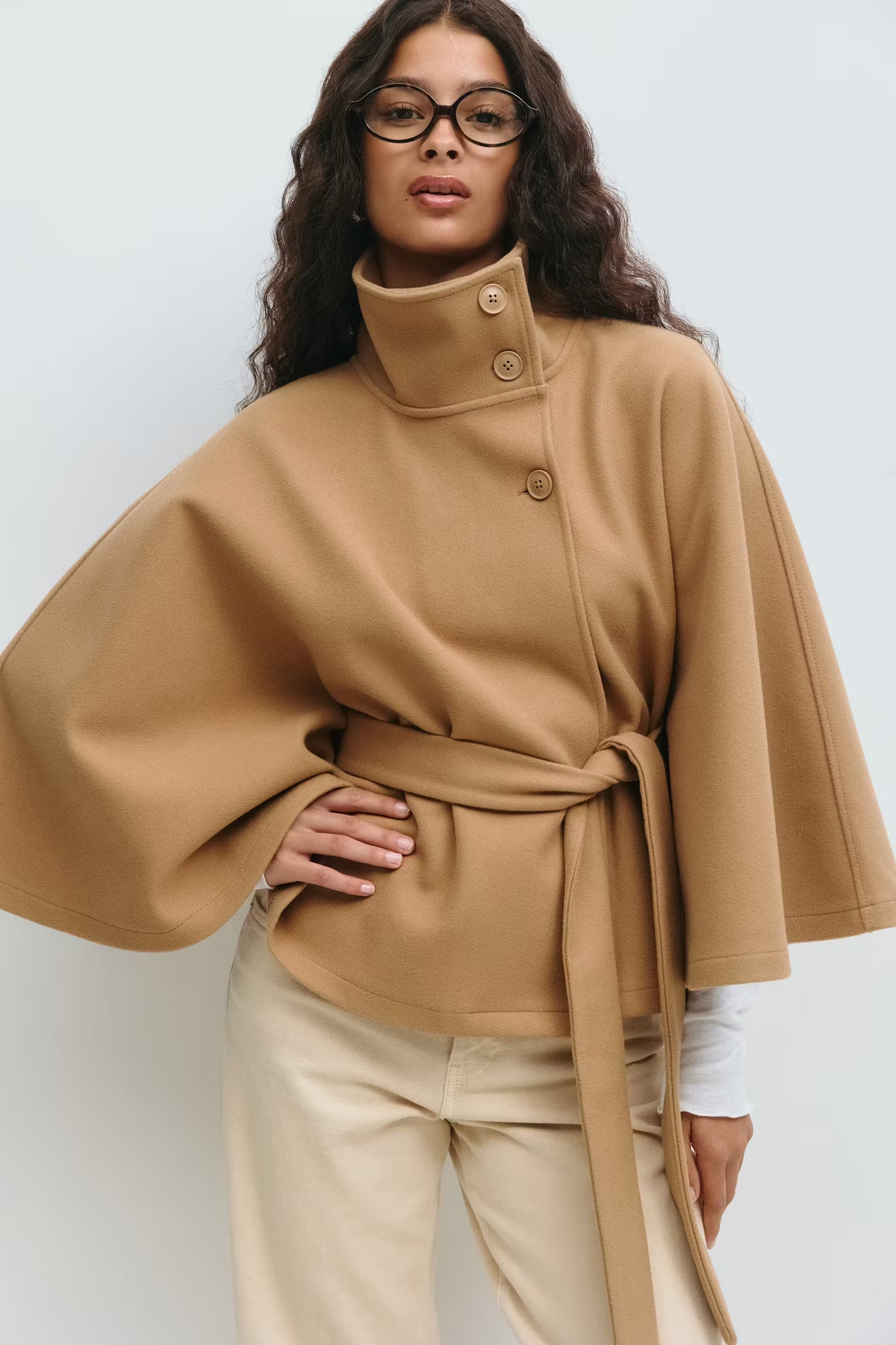 Belle Nuit | Belt cape jacket
