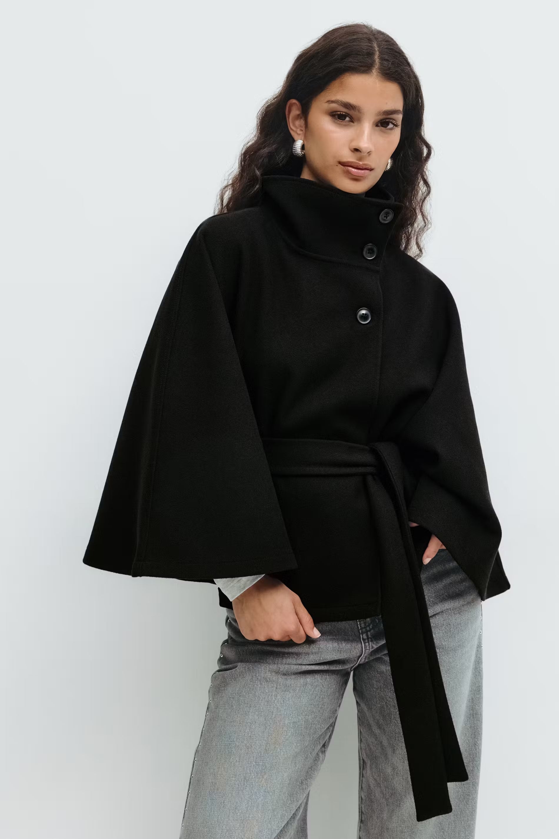 Belle Nuit | Belt cape jacket