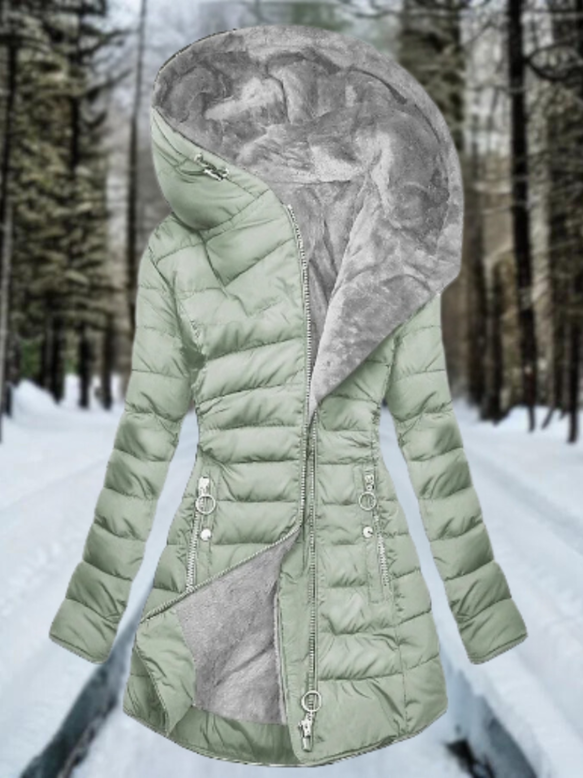Vela | Cappotto peloso caldo per le donne