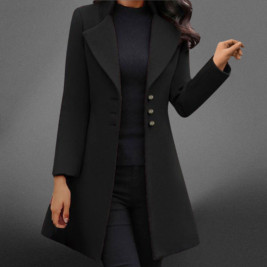 Charlotte | Cappotto di lana italiano lussuoso con maniche lunghe