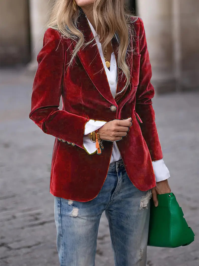 GIULISSA | BLAZER IN VELLUTO ELEGANTE