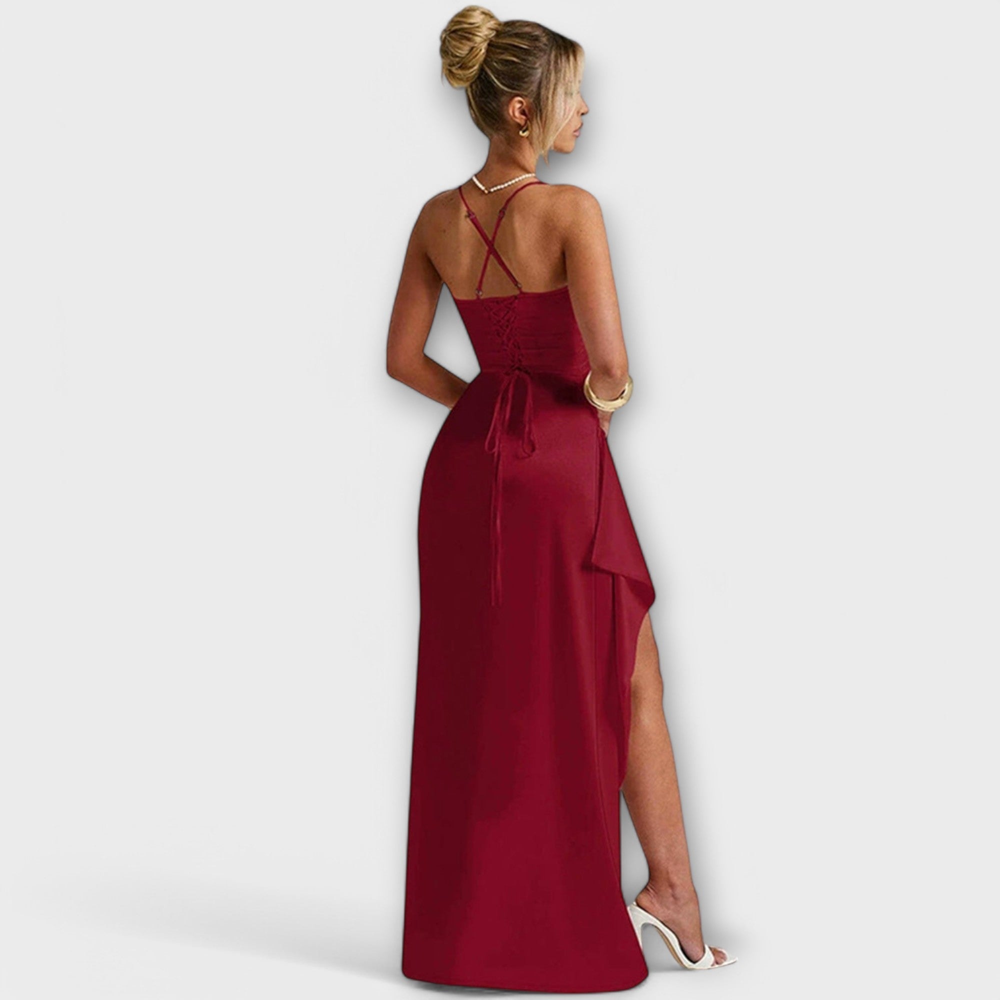 Belle Nuit | Grace Satin Split Dress