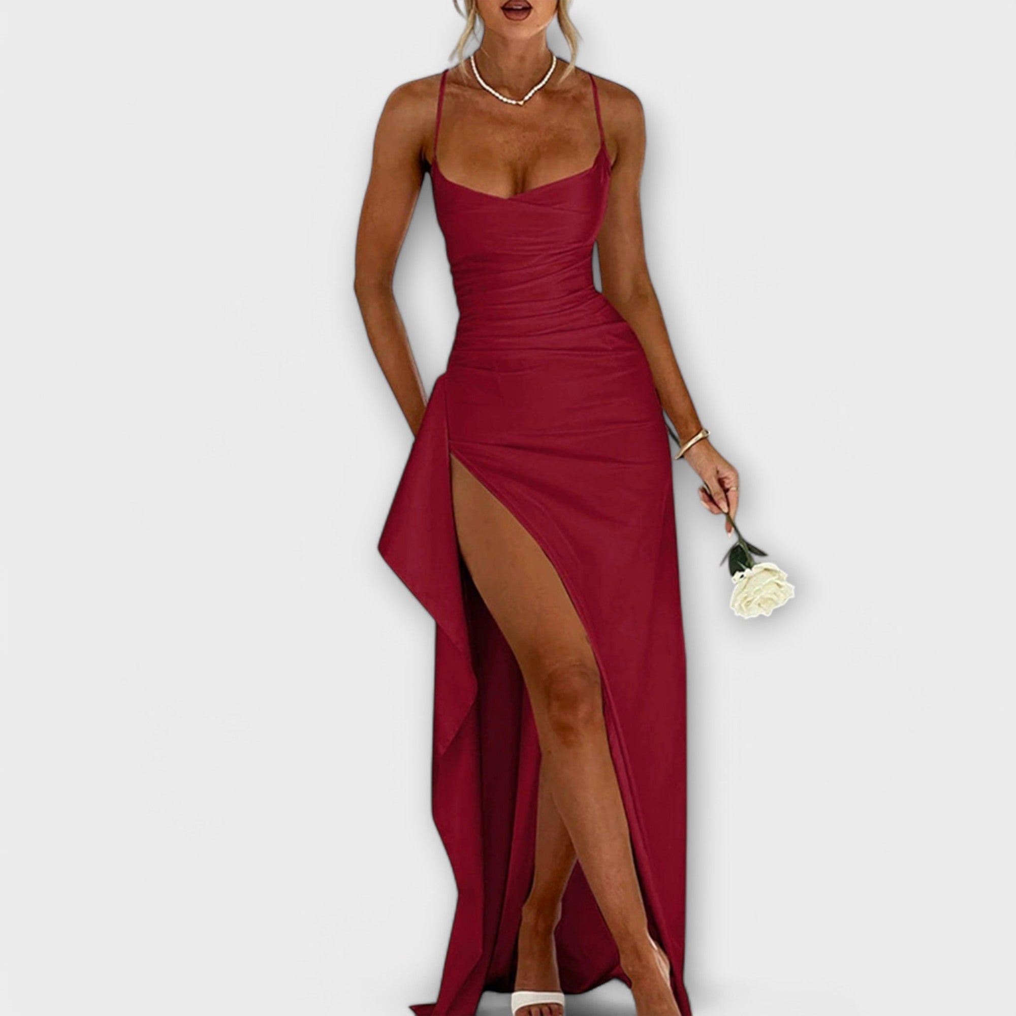 Belle Nuit | Grace Satin Split Dress