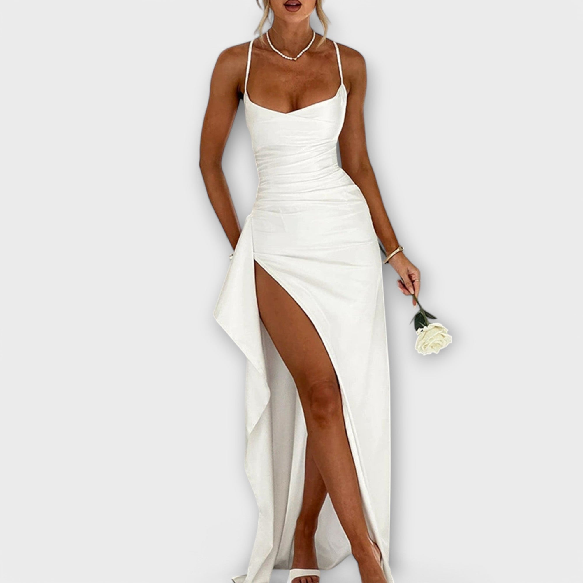 Belle Nuit | Grace Satin Split Dress