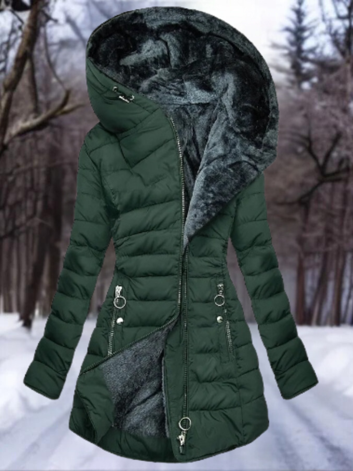 Vela | Cappotto peloso caldo per le donne