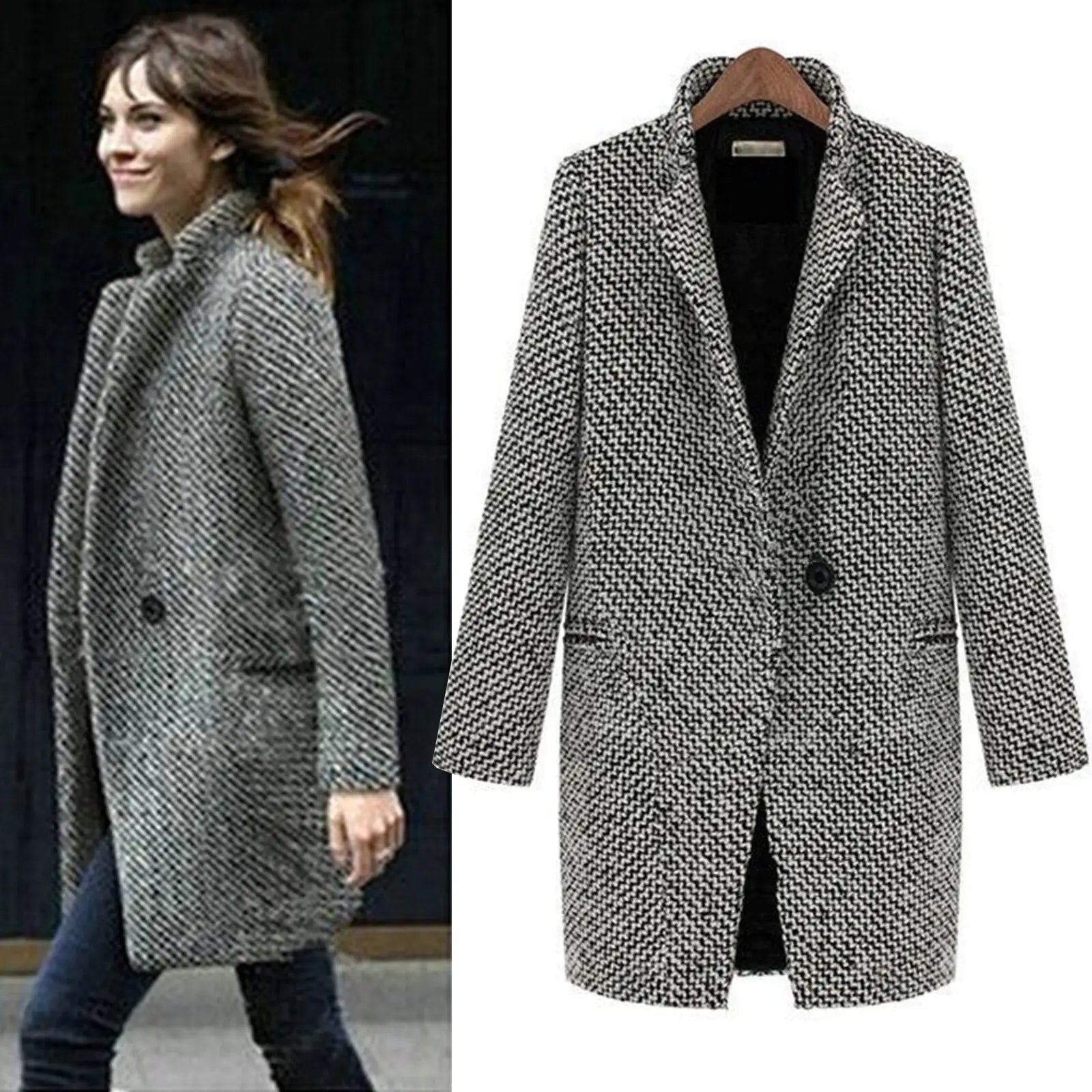 Delphine | Elegante cappotto lungo in lana