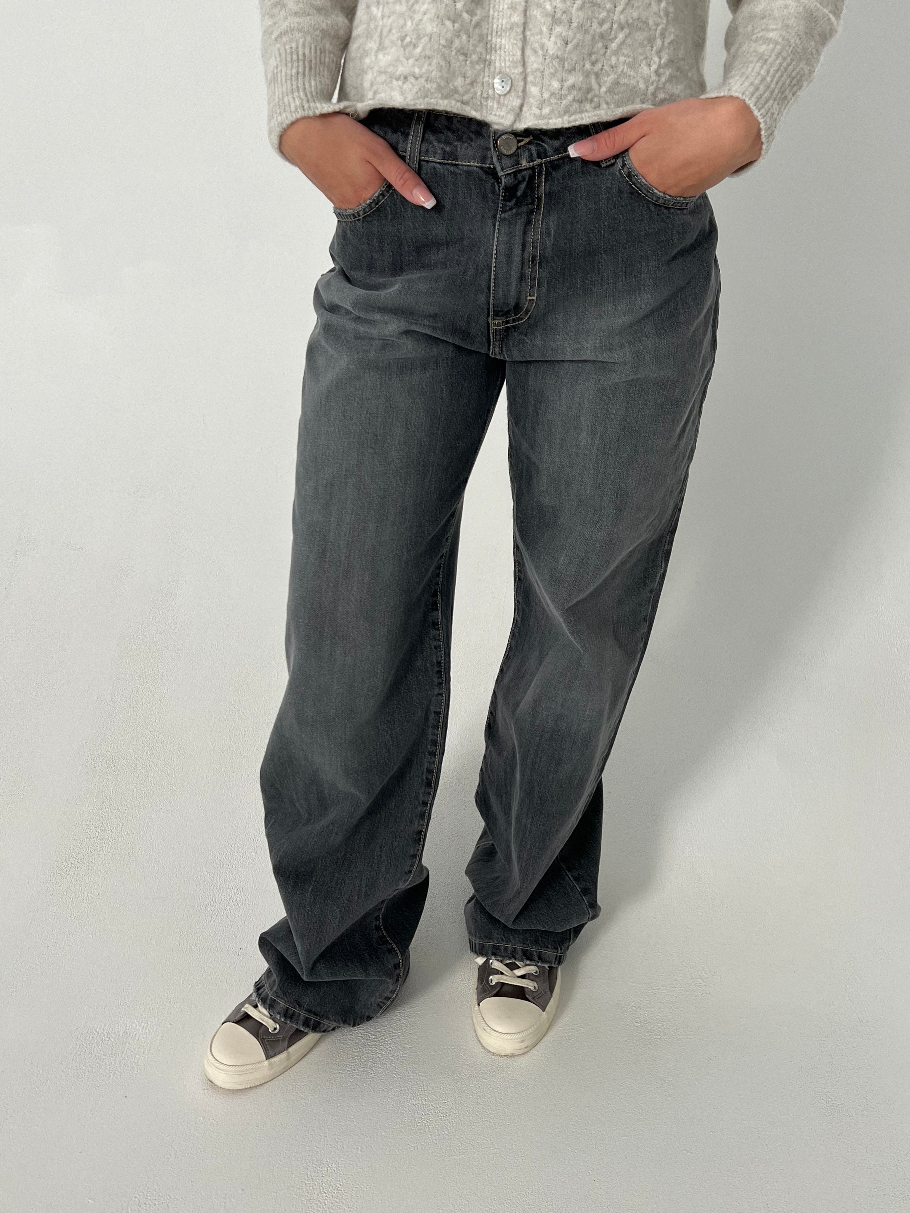 Belle Nuit™ | Low-Waisted Jeans - Grey Denim