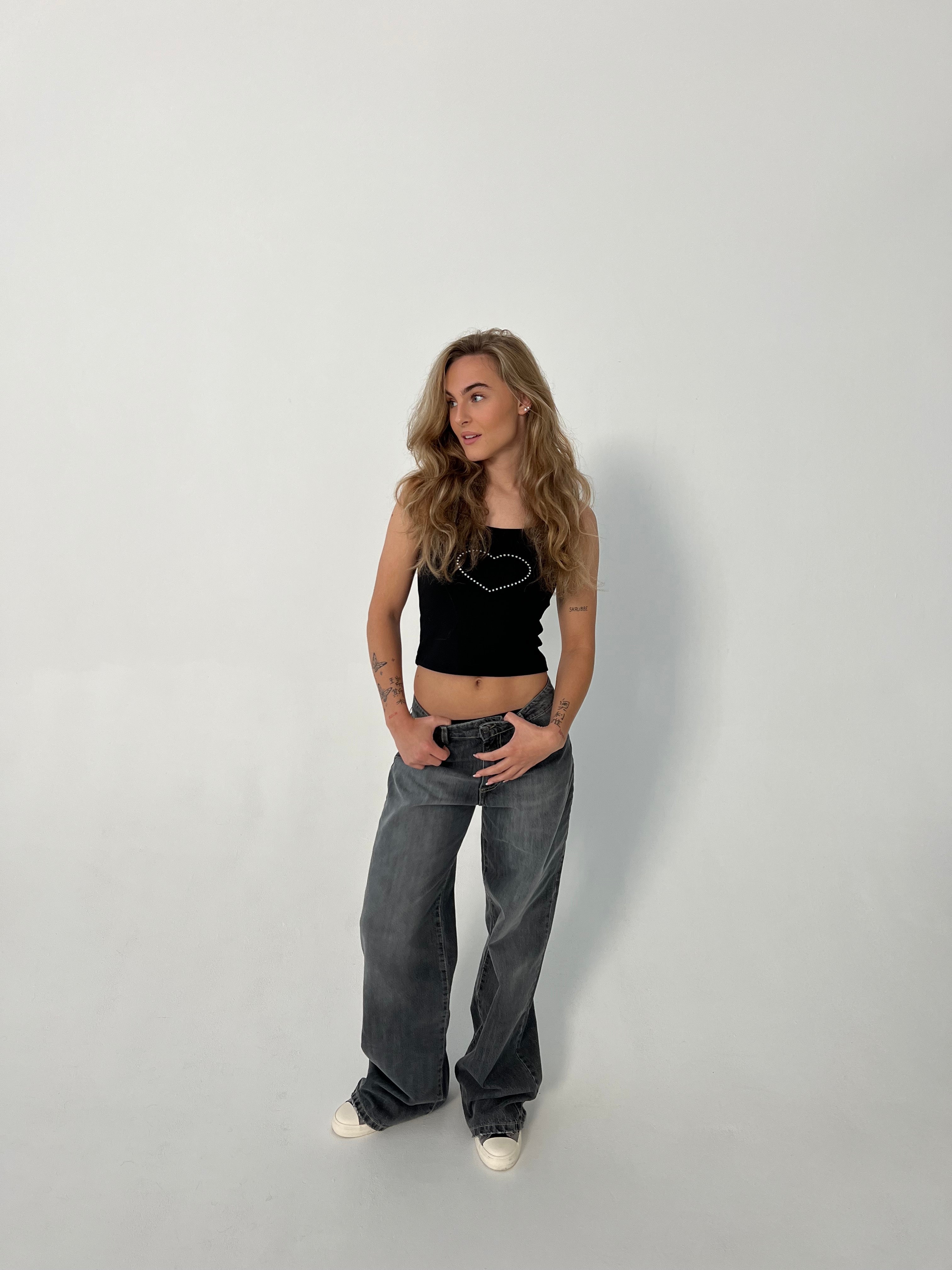 Belle Nuit™ | Low-Waisted Jeans - Grey Denim