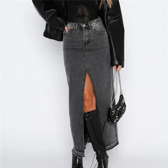 Belle Nuit™ | Denim Maxi Skirt
