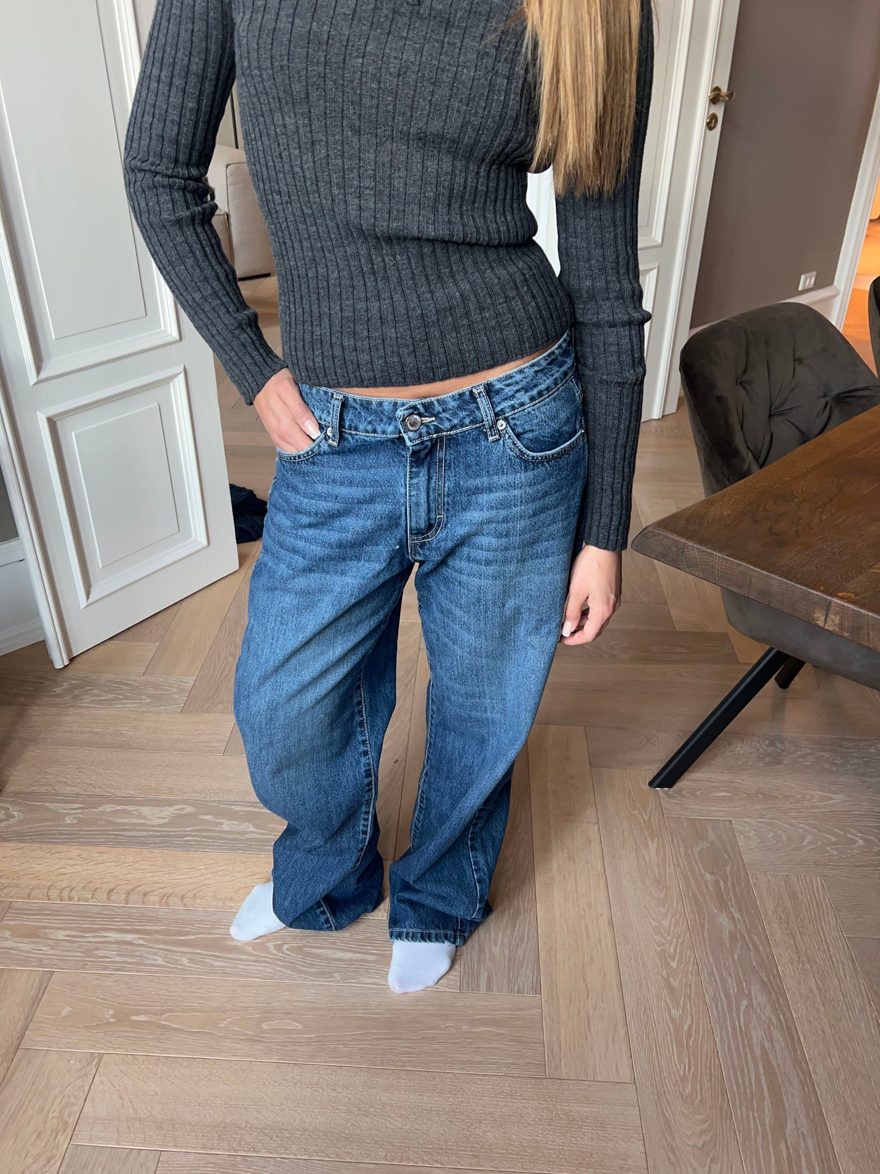Belle Nuit™ | Low-Waisted Jeans - Blue Denim