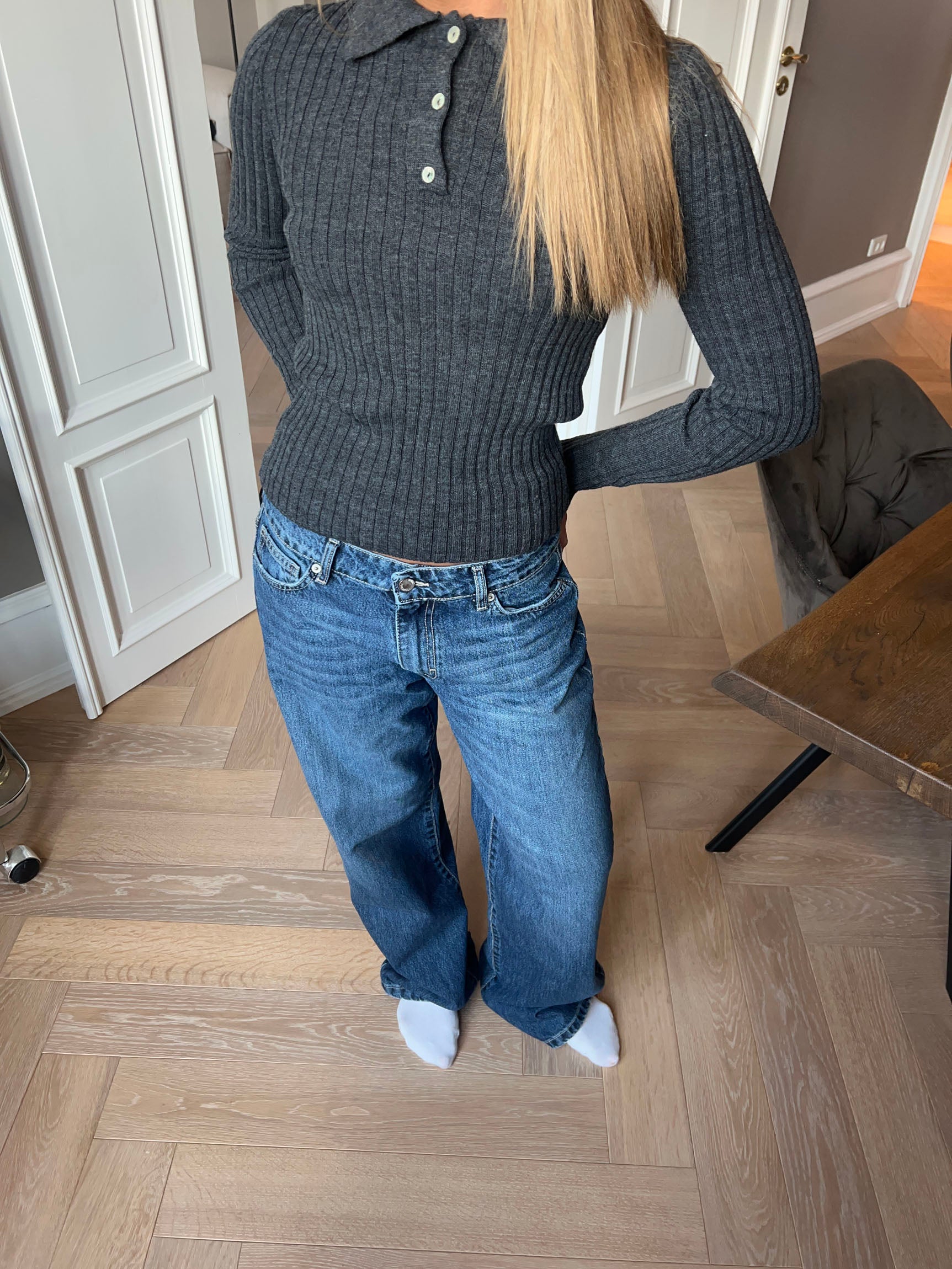 Belle Nuit™ | Low-Waisted Jeans - Blue Denim