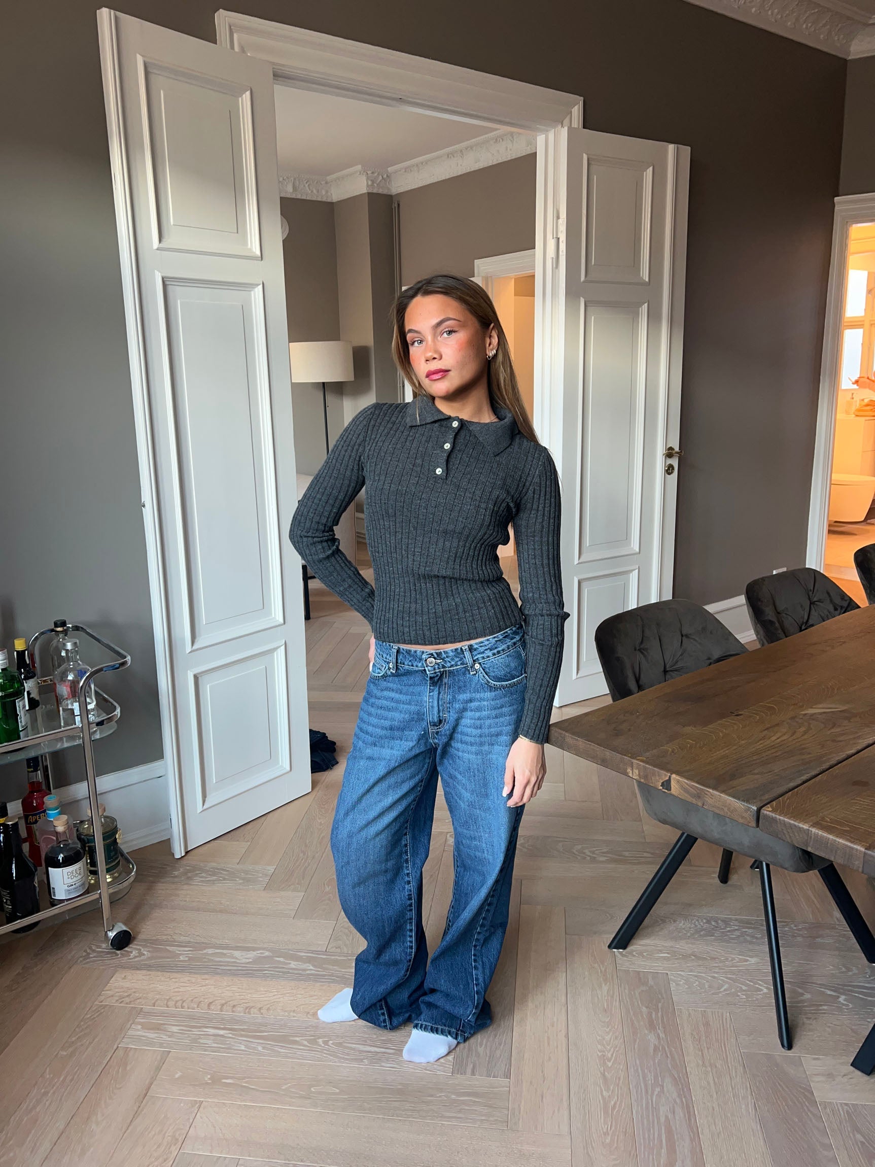 Belle Nuit™ | Low-Waisted Jeans - Blue Denim