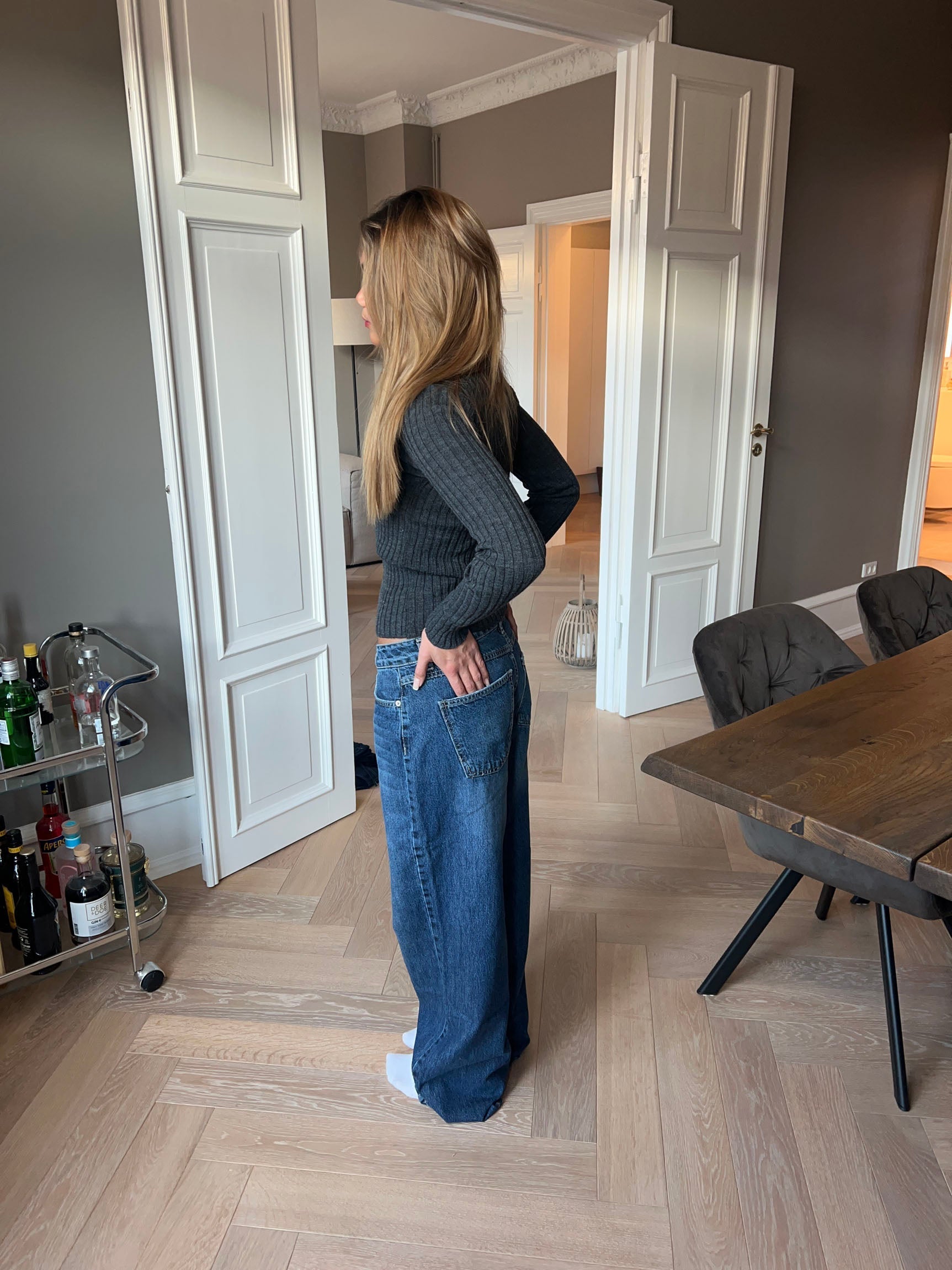 Belle Nuit™ | Low-Waisted Jeans - Blue Denim