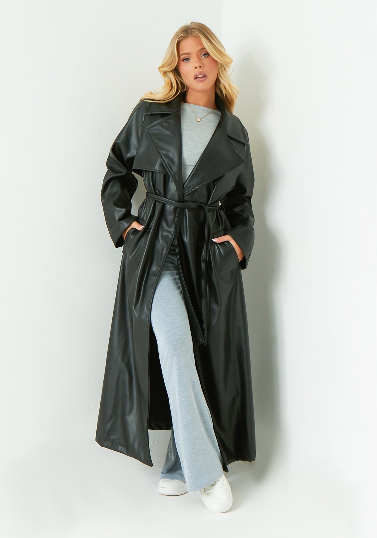 Belle Nuit™ | Leather Trench Coat