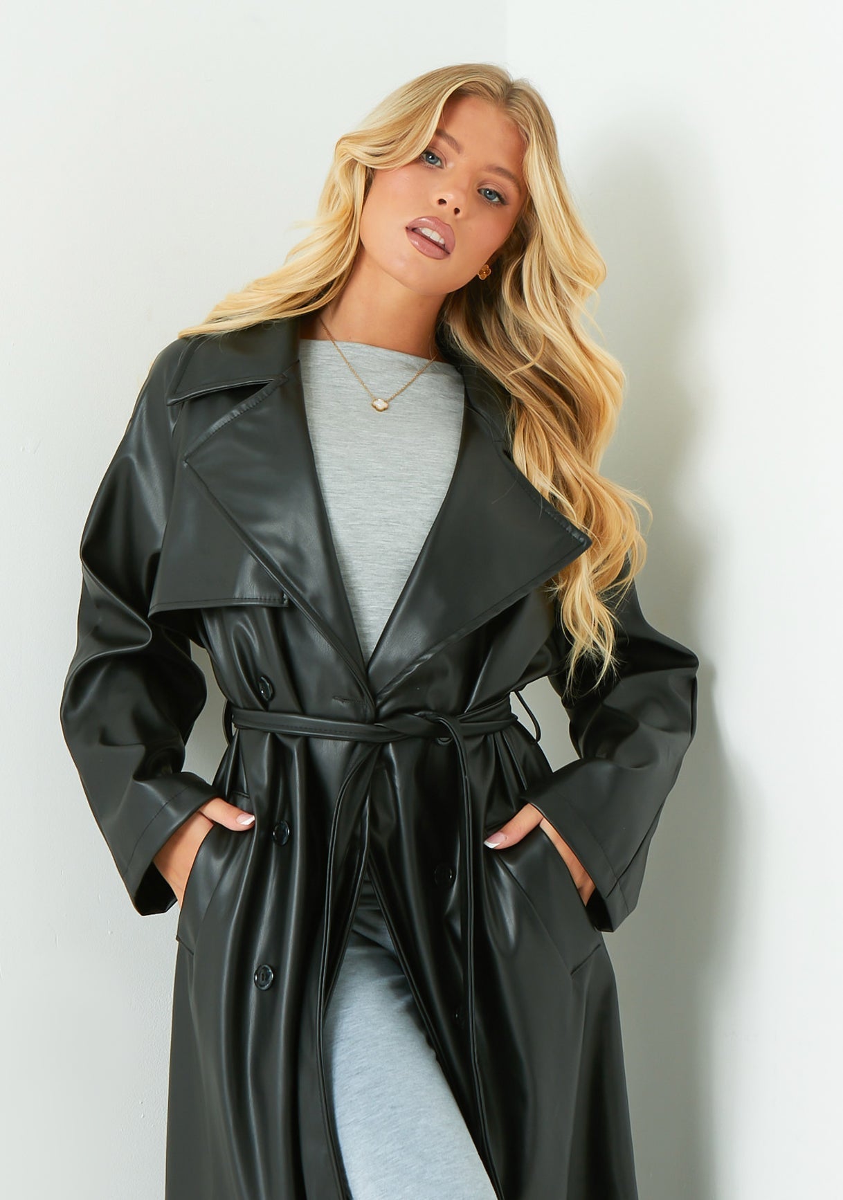 Belle Nuit™ | Leather Trench Coat