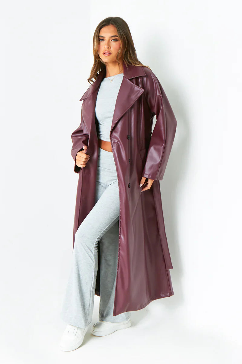 Belle Nuit™ | Leather Trench Coat