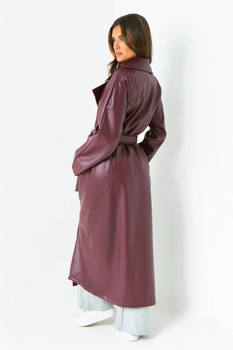 Belle Nuit™ | Leather Trench Coat