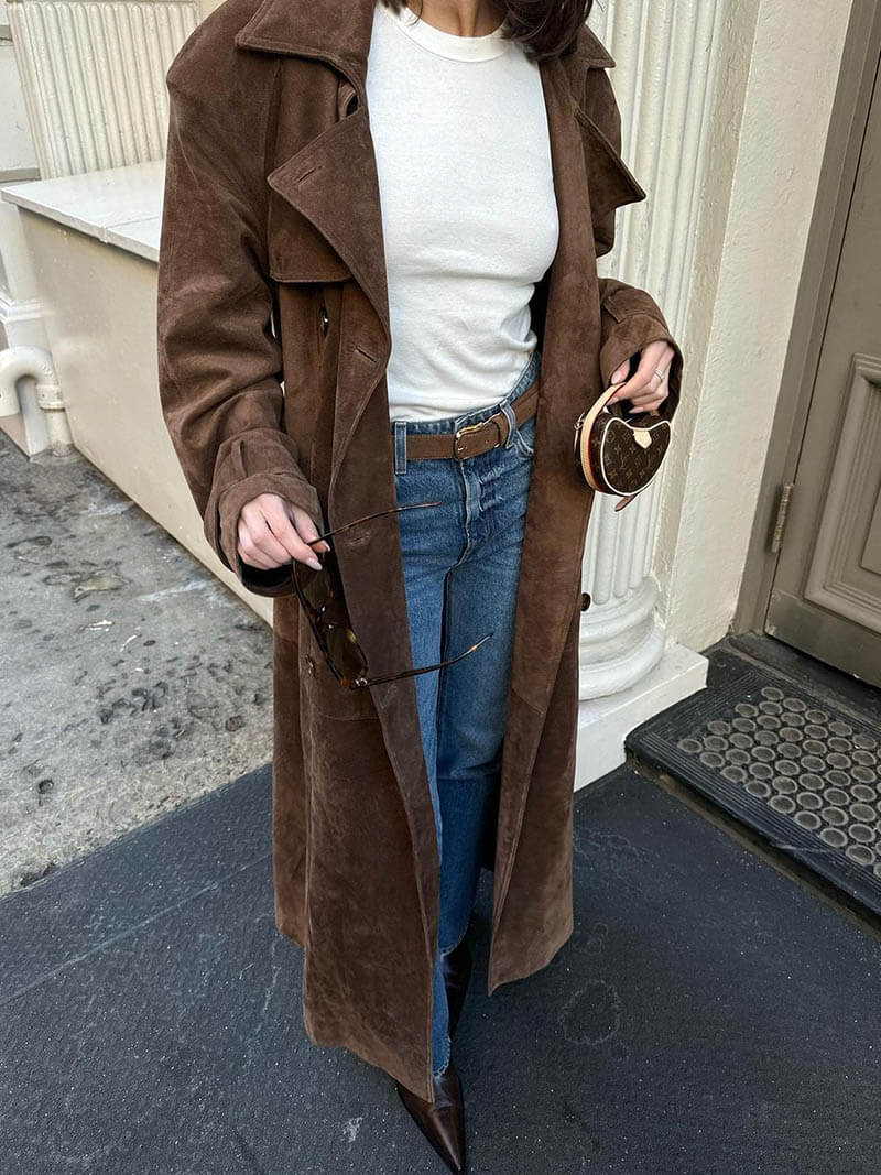 Belle Nuit™ | Molly suéde trenchcoat