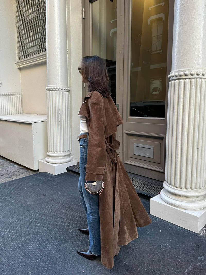 Belle Nuit™ | Molly suéde trenchcoat