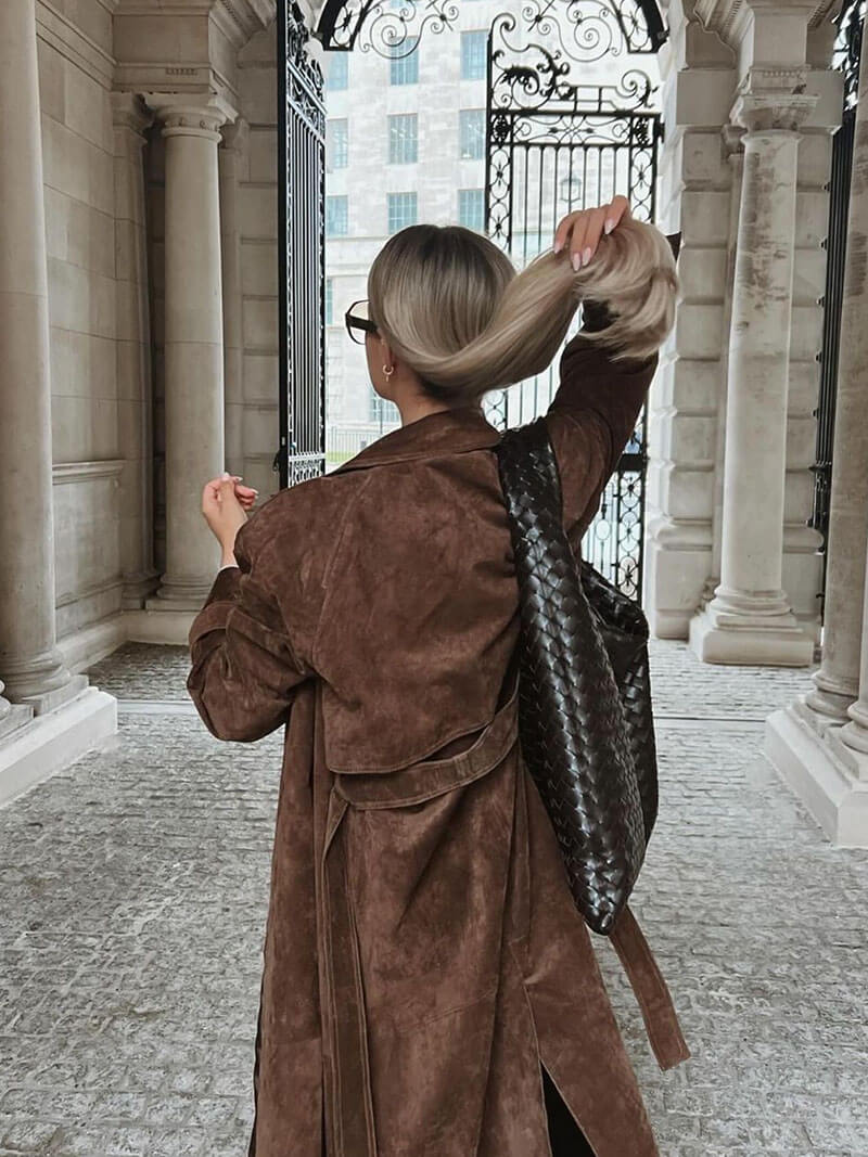 Belle Nuit™ | Molly suéde trenchcoat