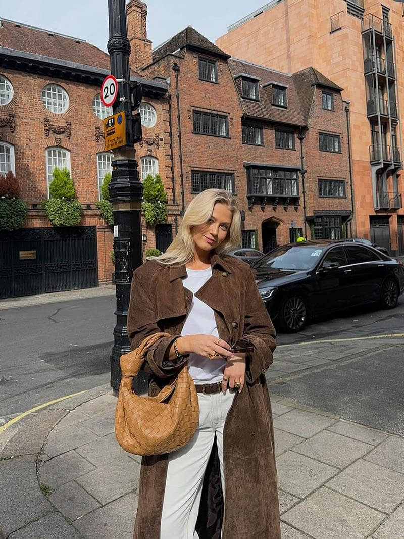 Belle Nuit™ | Molly suéde trenchcoat
