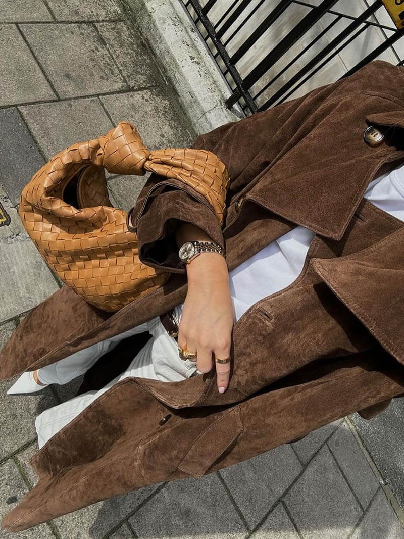 Belle Nuit™ | Molly suéde trenchcoat