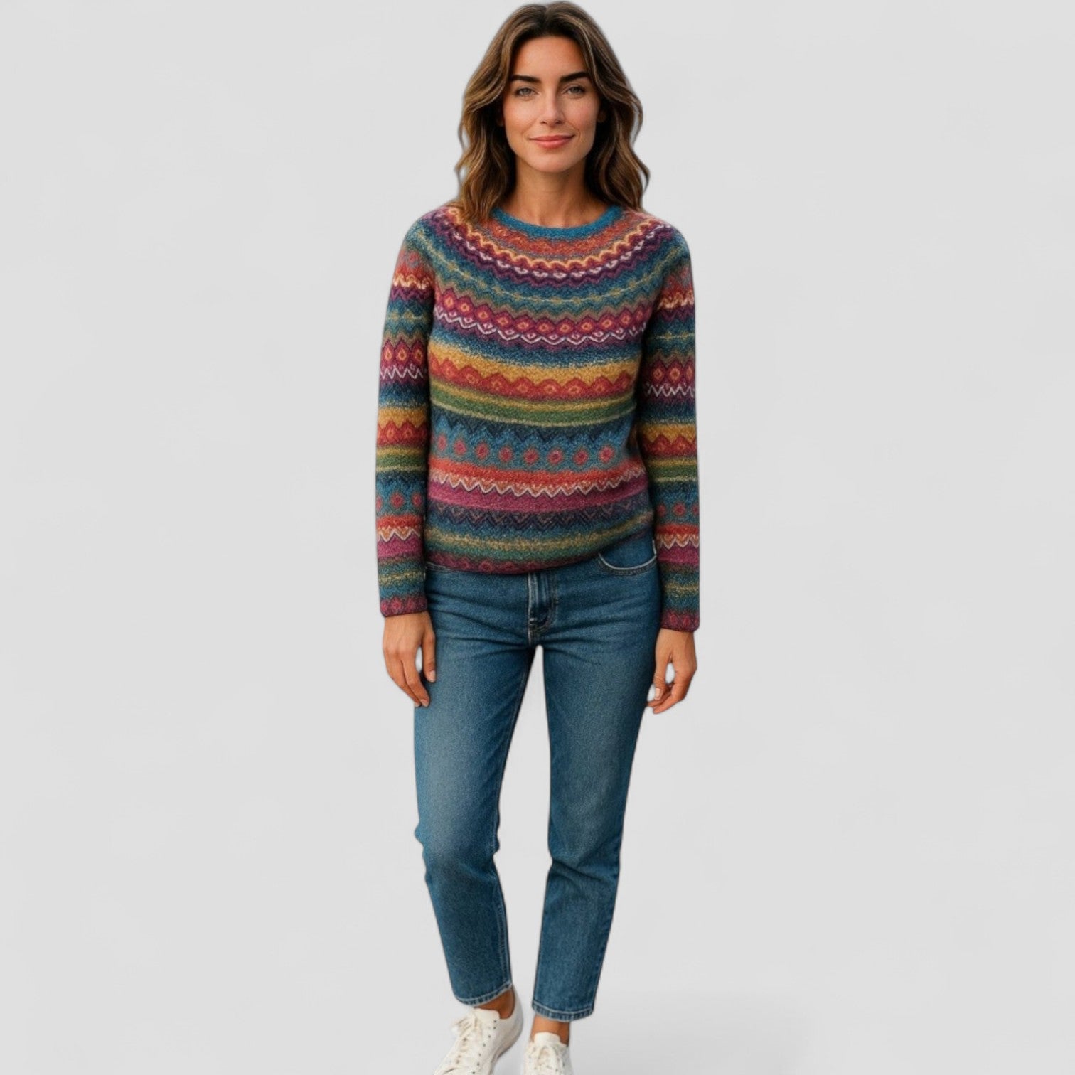 Siena | Maglione a Maglia da Donna con Motivo | Vestibilità Comoda e Calda