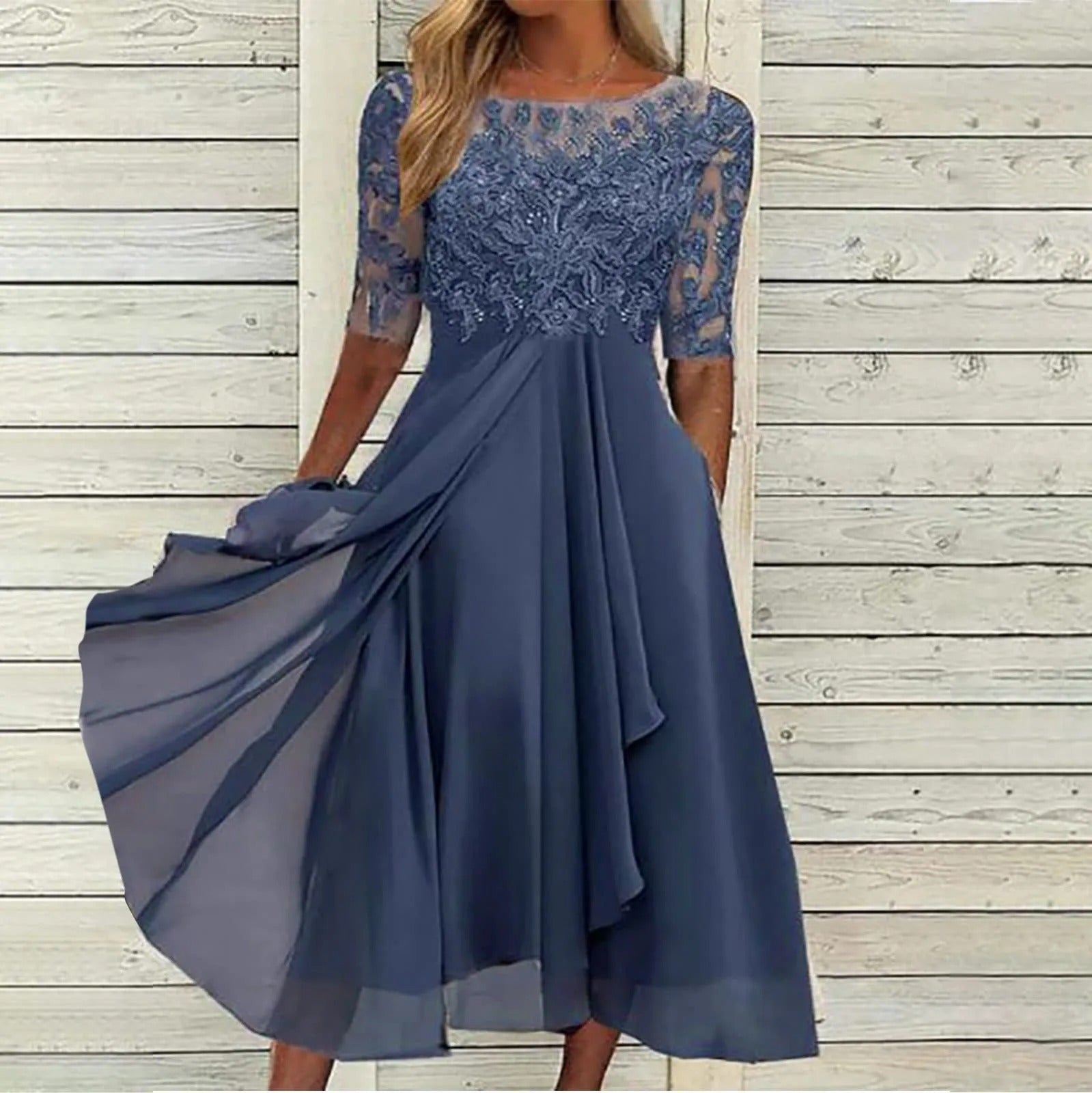 Taryn | Abito midi in pizzo elegante