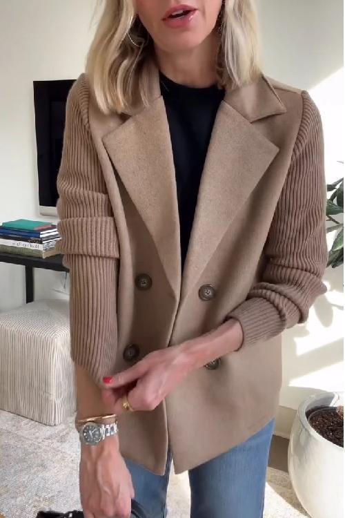 Amelia | Elegante blazer con maniche in maglia