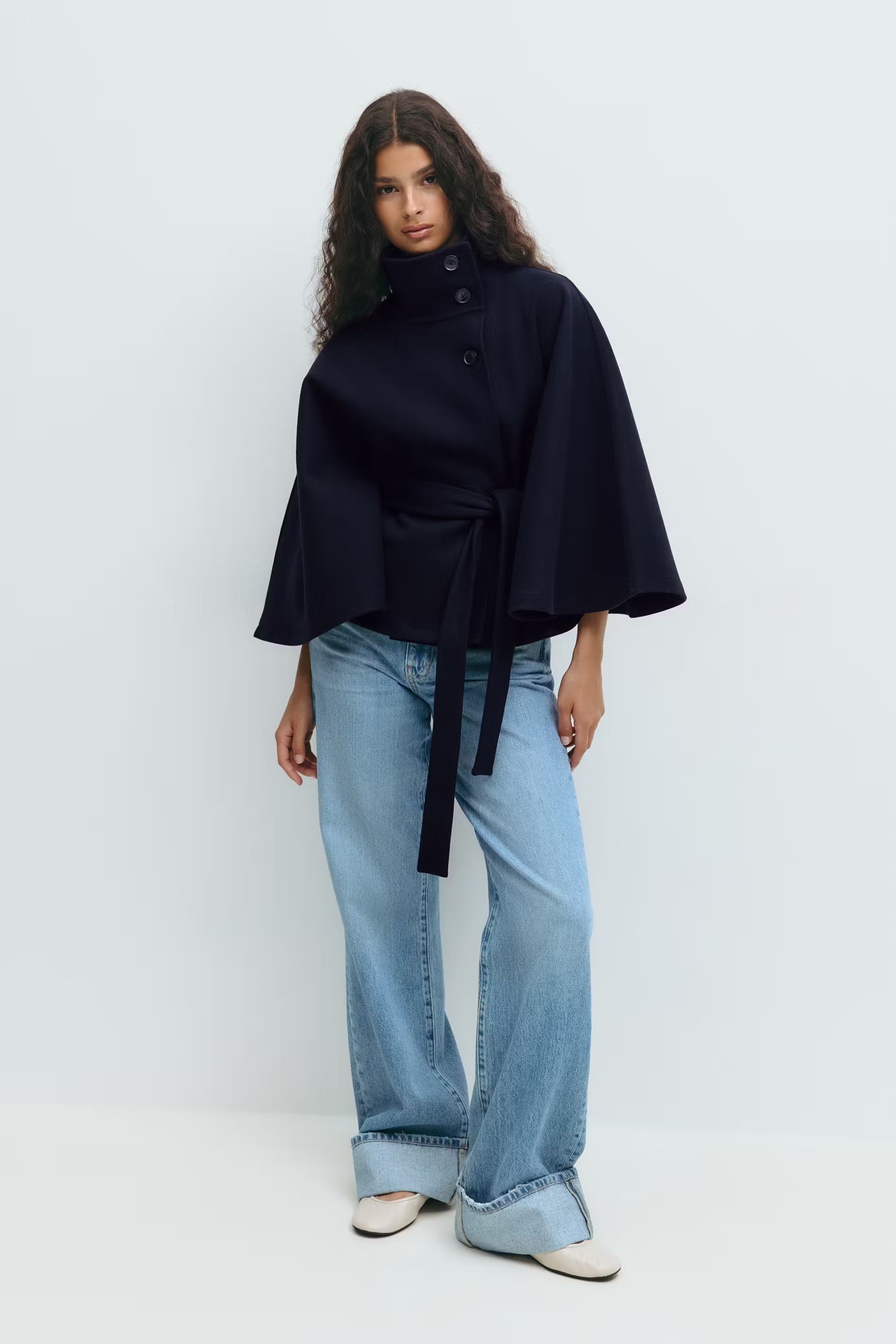 Belle Nuit | Belt cape jacket