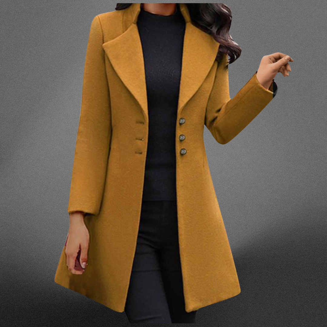 Charlotte | Cappotto di lana italiano lussuoso con maniche lunghe