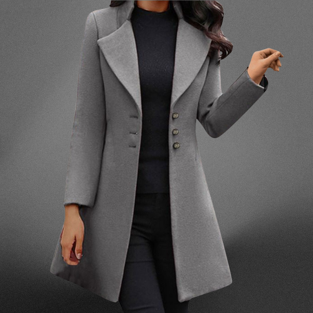 Charlotte | Cappotto di lana italiano lussuoso con maniche lunghe
