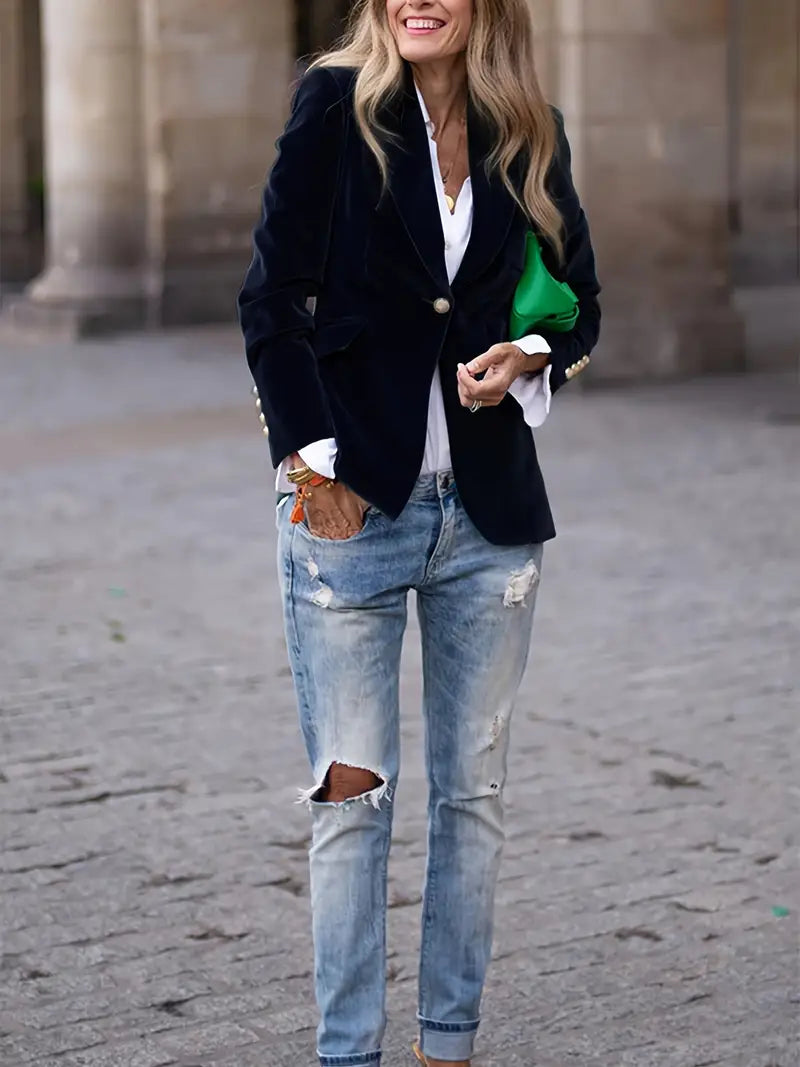 GIULISSA | BLAZER IN VELLUTO ELEGANTE
