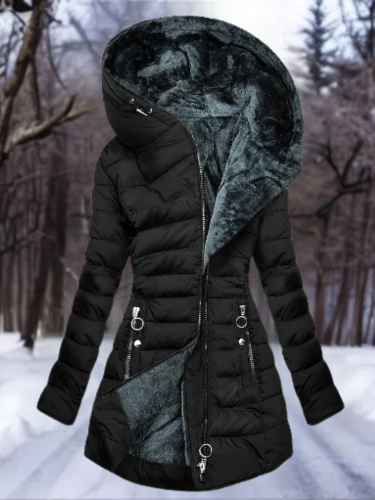 Vela | Cappotto peloso caldo per le donne