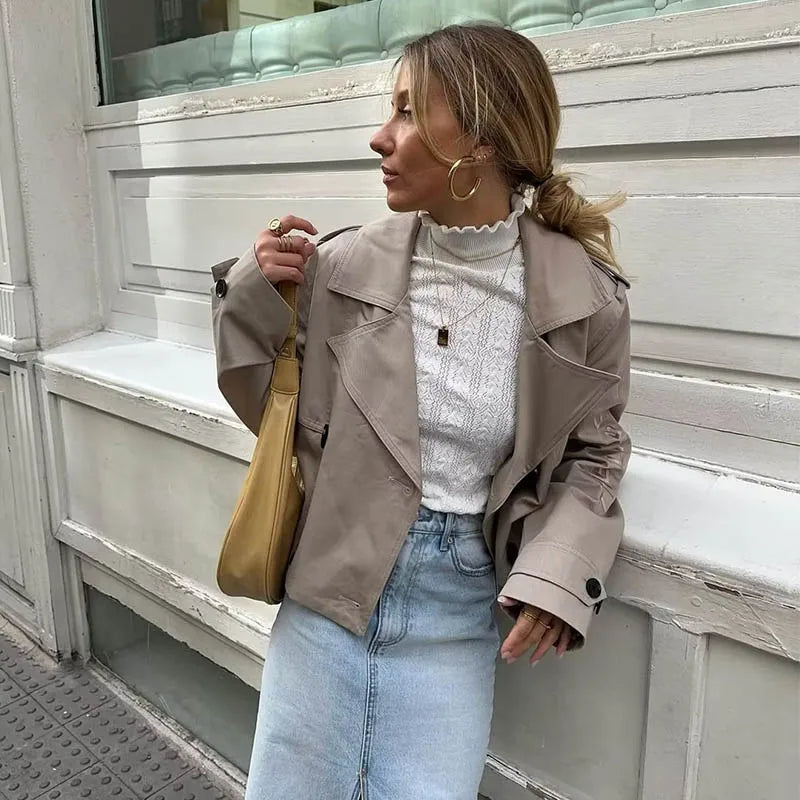 Belle Nuit™ | Cropped Trenchcoat