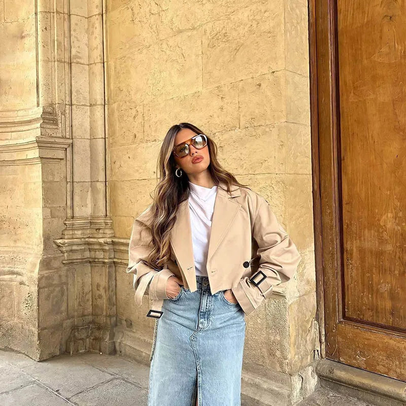 Belle Nuit™ | Cropped Trenchcoat