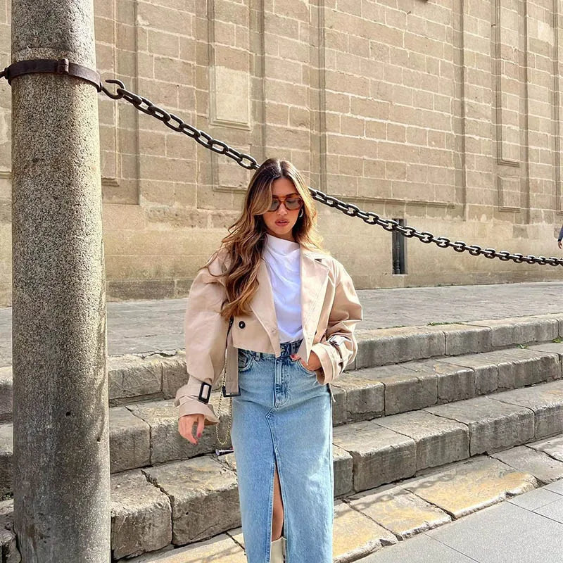 Belle Nuit™ | Cropped Trenchcoat