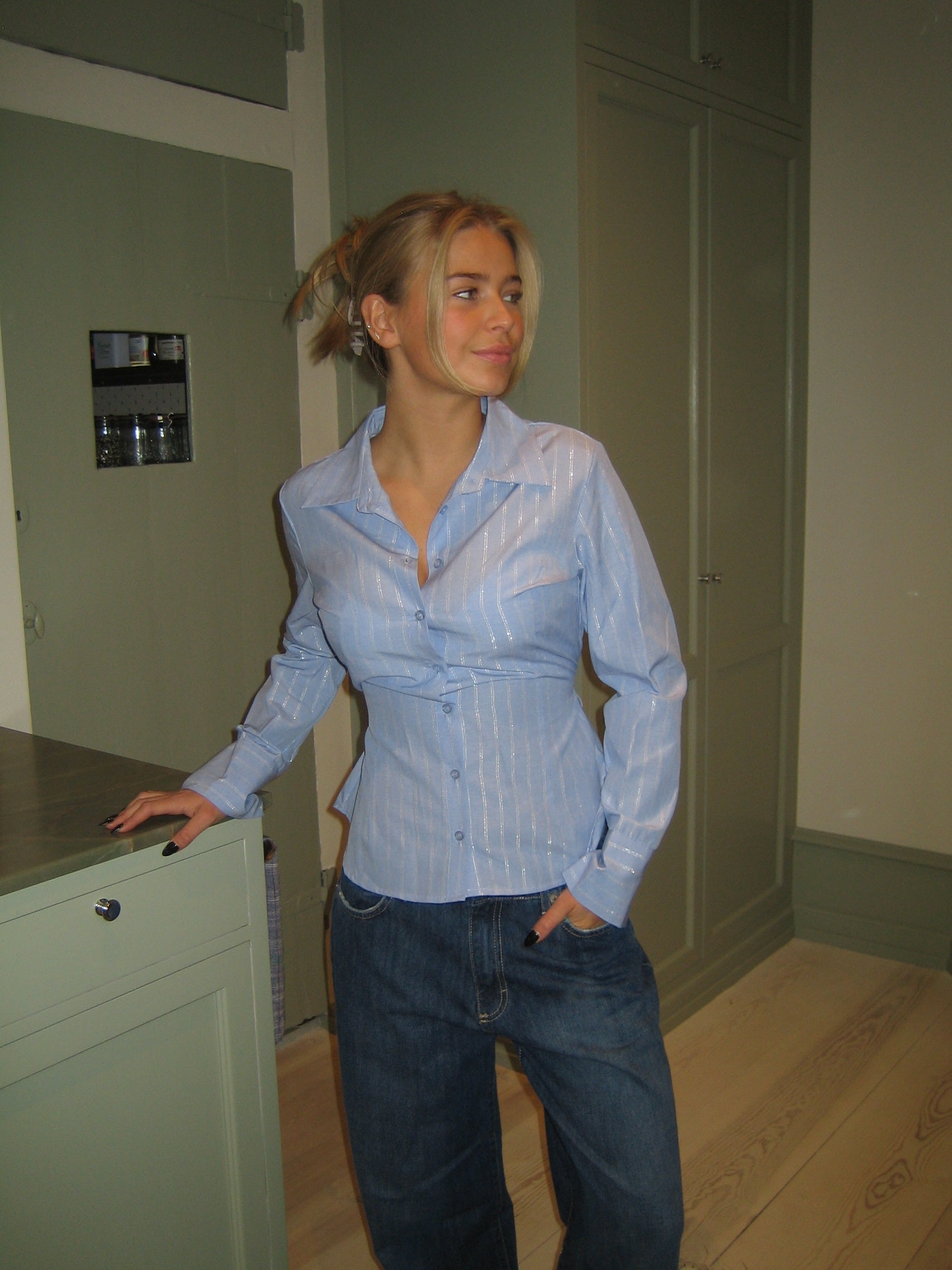 Belle Nuit™ | Blue/white Blouse