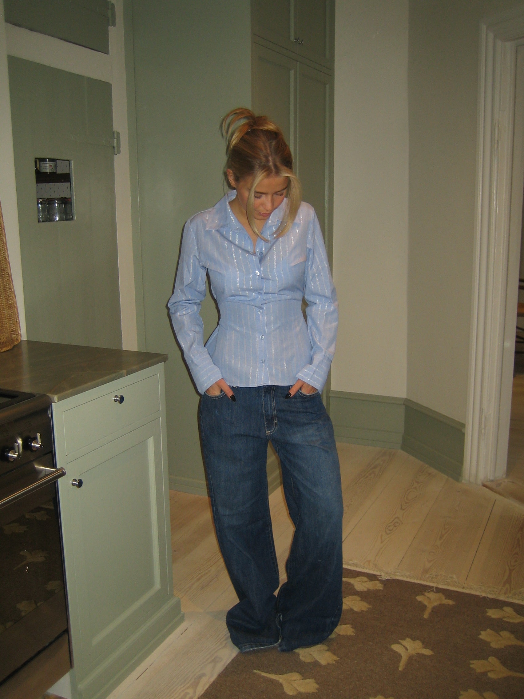 Belle Nuit™ | Blue/white Blouse
