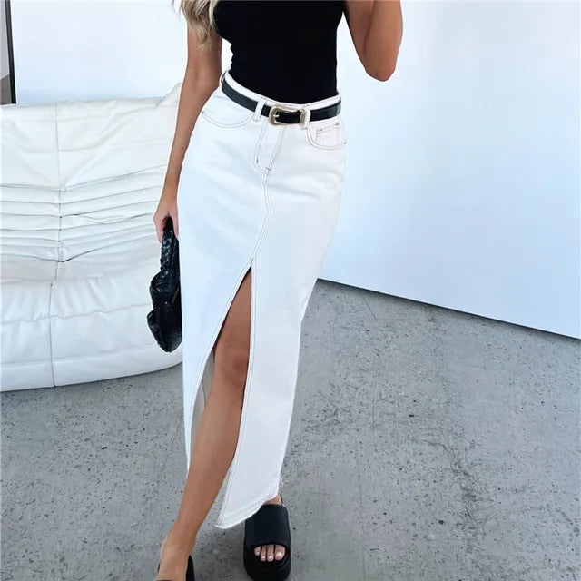 Belle Nuit™ | Denim Maxi Skirt