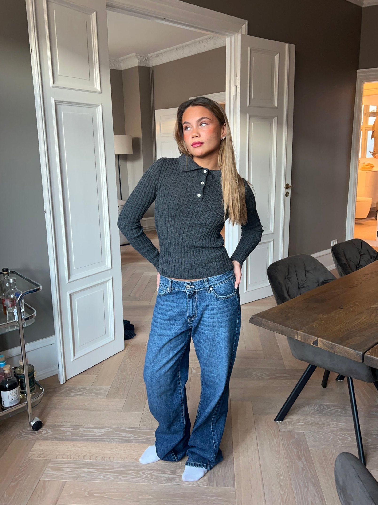 Belle Nuit™ | Low-Waisted Jeans - Blue Denim