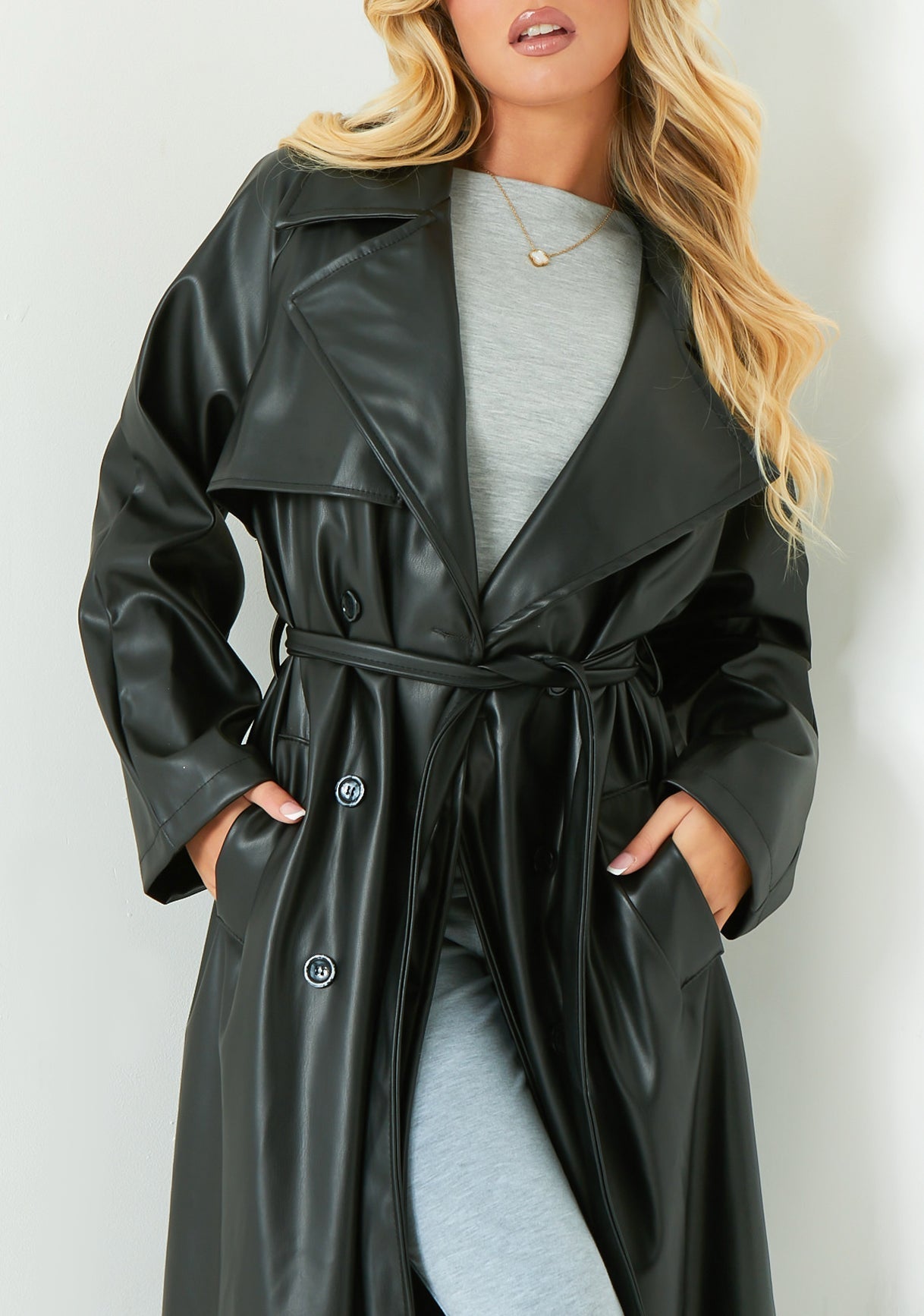 Belle Nuit™ |  Leather Trench Coat