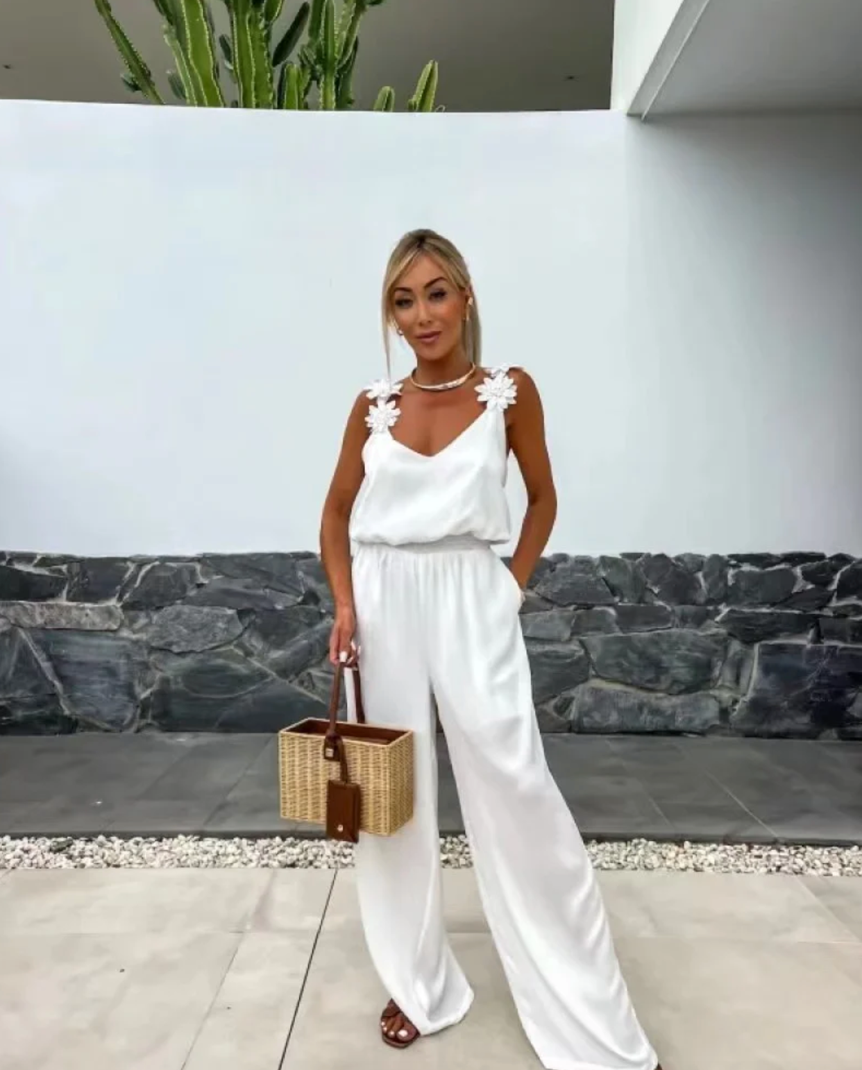 Serena | Tuta Estiva Donna con Fiori | Elegante Jumpsuit Femminile