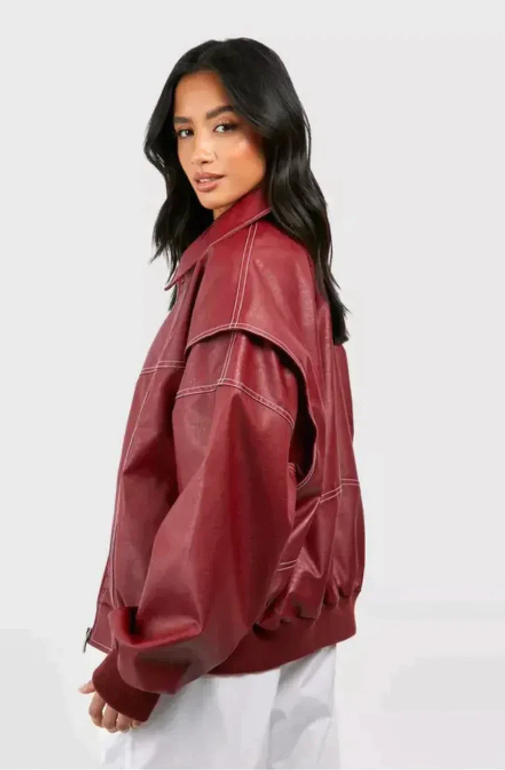 Belle Nuit™ | Leather Look Bomber Jacket