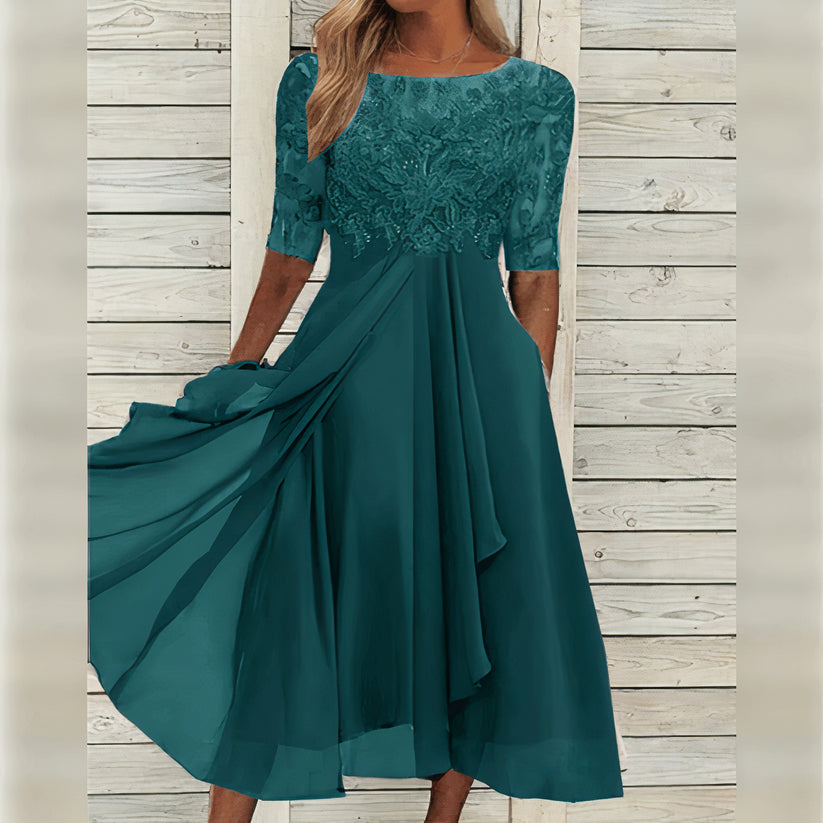 Taryn | Abito midi in pizzo elegante