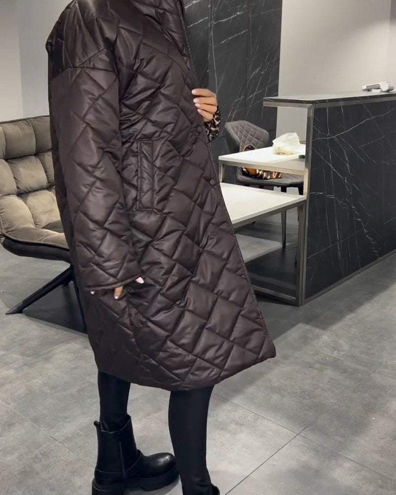 Daisy | Collo Relaxed Cappotto di Cotone di Media Lunghezza