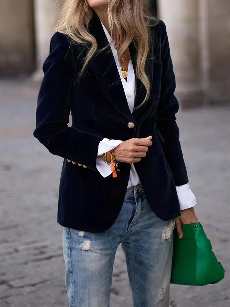 GIULISSA | BLAZER IN VELLUTO ELEGANTE